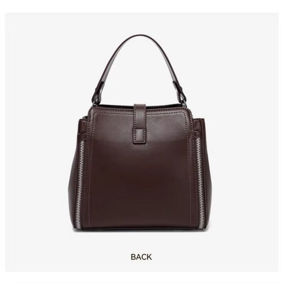 Trendy Genuine Suede Leather Shoulder Bag, Vintage Cowhide Tote Crossbody - Picture 5 of 14